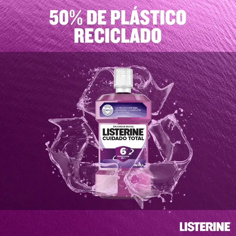 Listerine Enjuague Bucal Cuidado Total, Sabor Menta, 250 ml