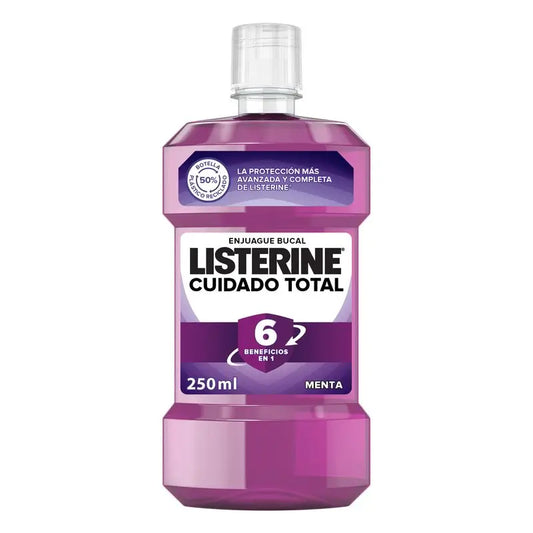 Listerine Enjuague Bucal Cuidado Total, Sabor Menta, 250 ml