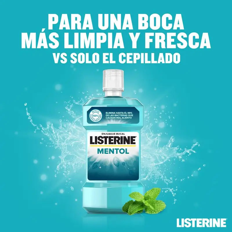 LISTERINE Enjuague Bucal Mentol, 250 ml