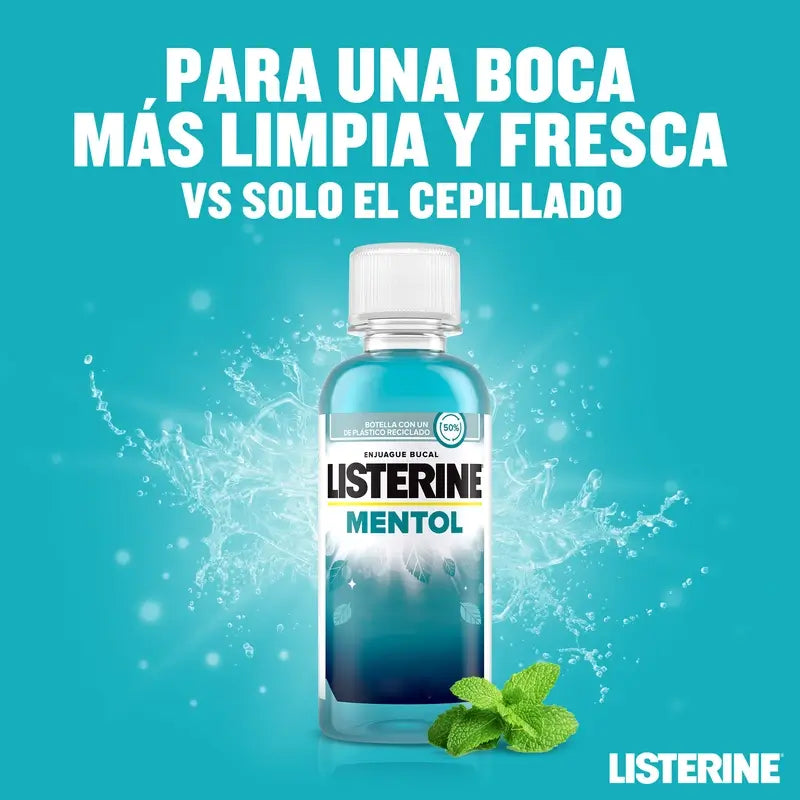 Listerine, Enjuague Bucal Mentol, 95 ml