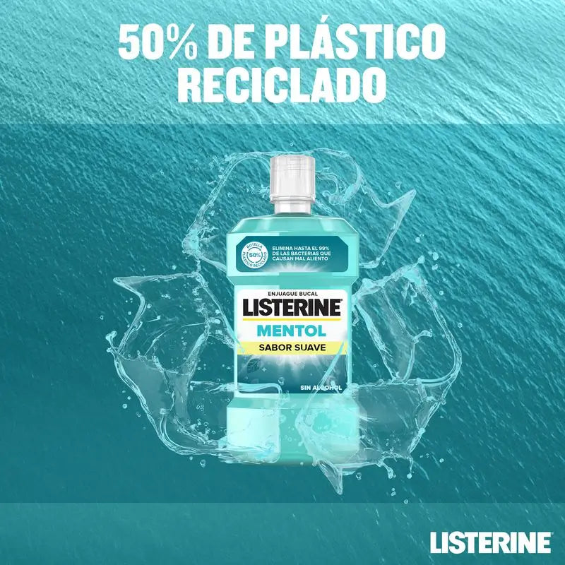 Listerine, Enjuague Bucal Mentol Sabor Suave, 250 ml