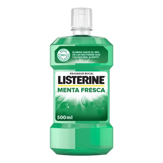 Listerine Enjuague Bucal Menta Fresca, 500 ml