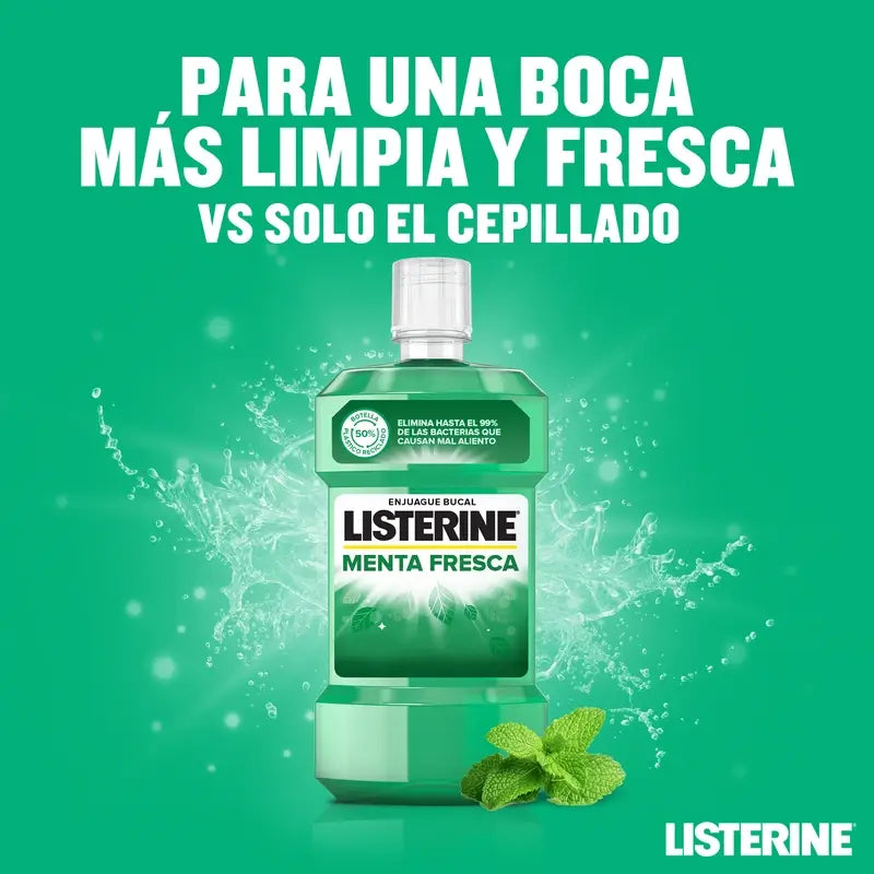 Listerine Enjuague Bucal Menta Fresca, 500 ml