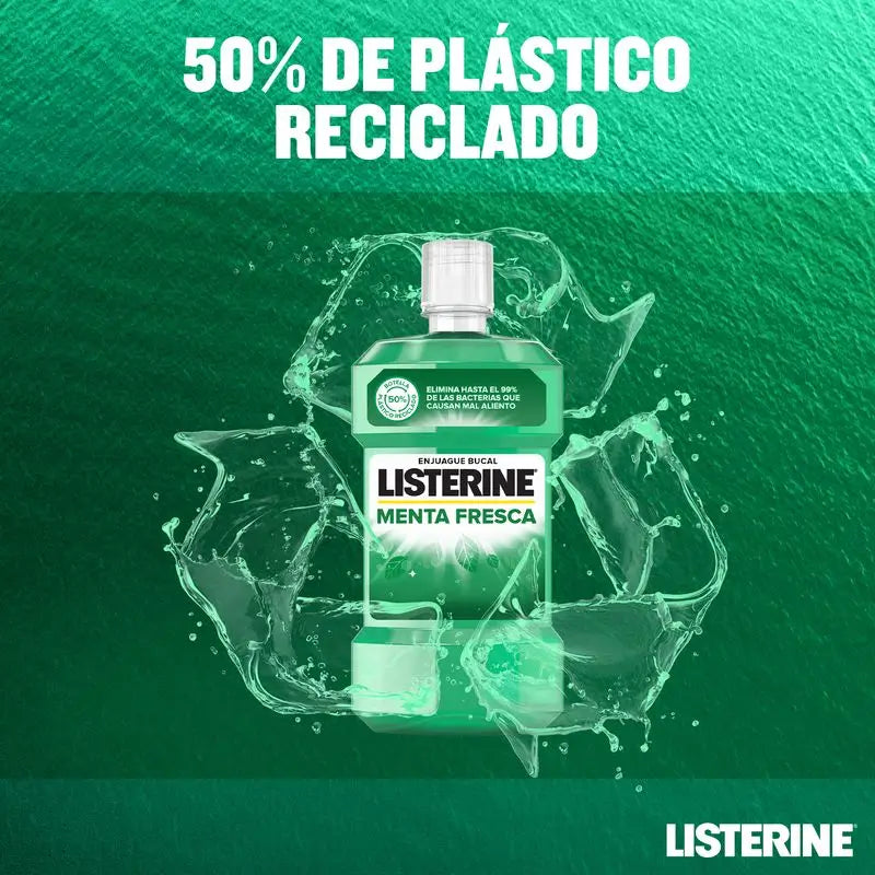 Listerine Enjuague Bucal Menta Fresca, 500 ml