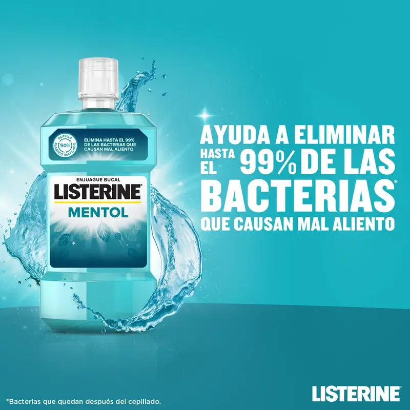 LISTERINE Enjuague Bucal Mentol, 500 ml