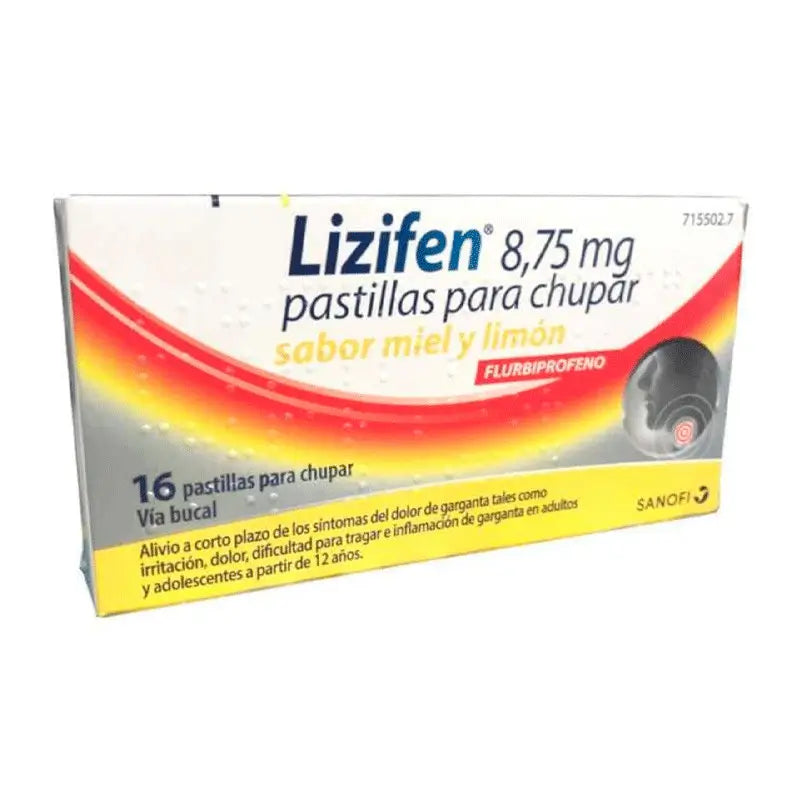 Lizifen 8,75 mg Sabor Miel y Limón, 16 Pastillas Para Chupar