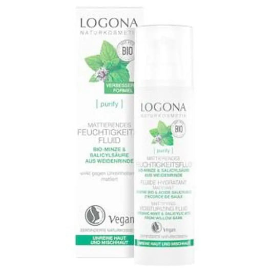 Logona Fluido Hidratante Matificante Menta 30Ml.