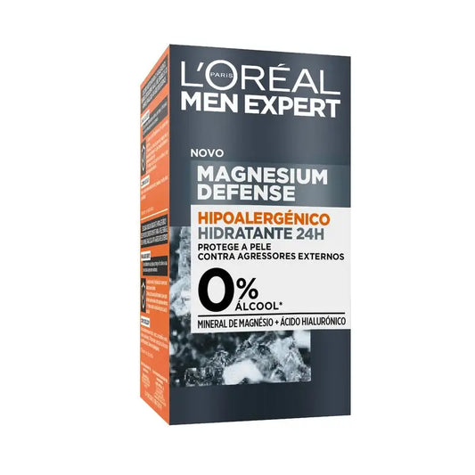 L'Oréal Paris Men Expert Crema Hidratante Hipoalergénica: Mineral De Magnesio Y Ácido Hialurónico