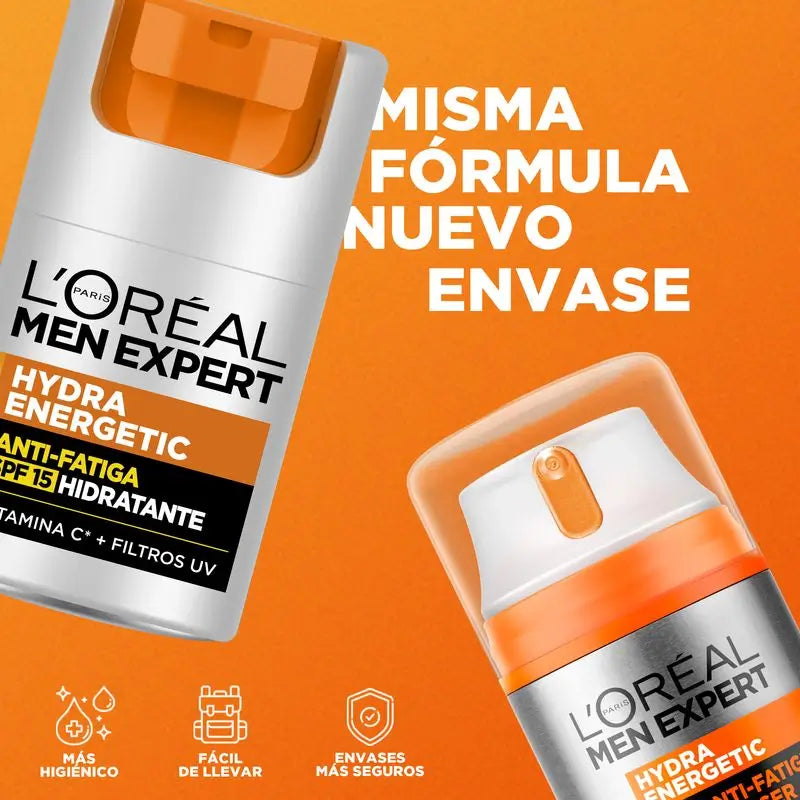 L'Oréal Paris Men Expert Hydra Enegertic Crema Hidratante Anti-Fatiga 24H Con Spf15