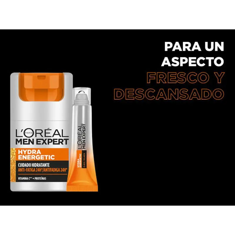 L'Oréal Paris Men Expert Hydra Energetic Xl Crema: Hidratante Anti-Fatiga Para Hombres, Energizante, 50Ml