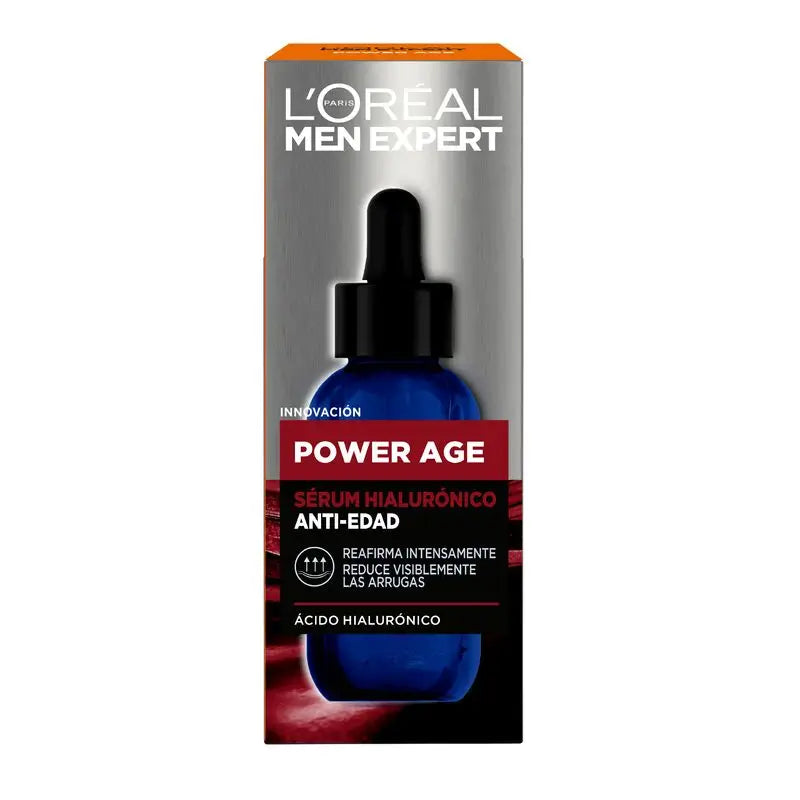 L'Oréal Paris Men Expert Power Age Sérum: Anti-Edad Con Ácido Hialurónico, Reduce Arrugas