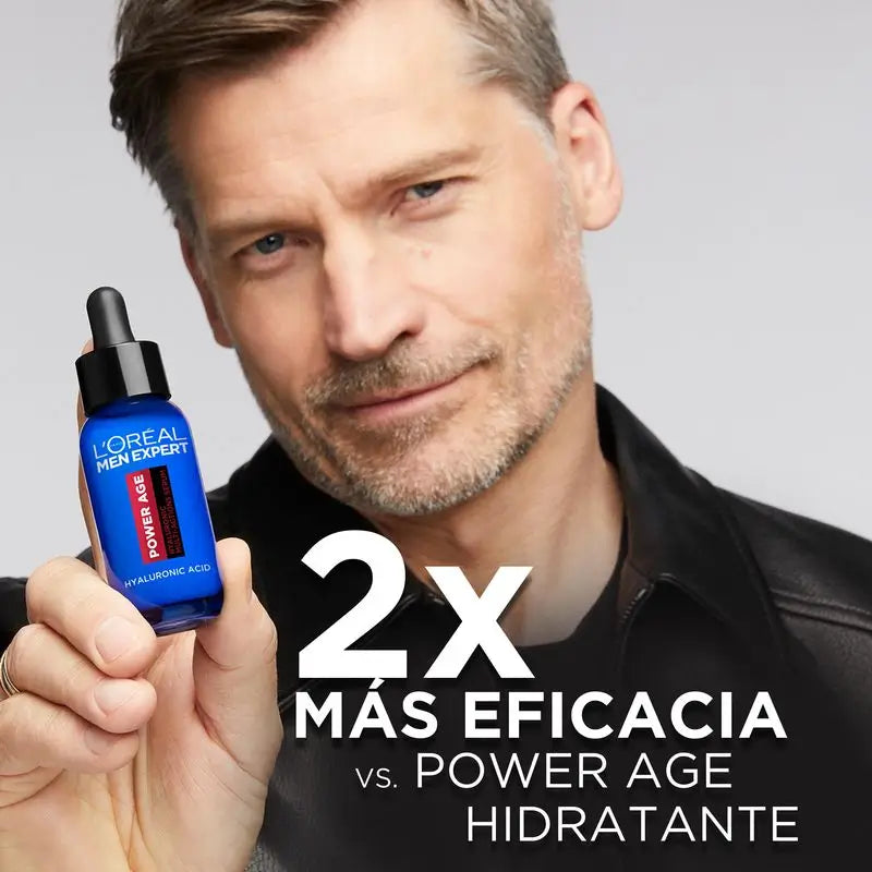 L'Oréal Paris Men Expert Power Age Sérum: Anti-Edad Con Ácido Hialurónico, Reduce Arrugas