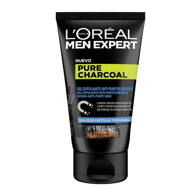 L'Oréal Paris Men Expert Pure Charcoal Gel Exfoliante Anti-Puntos Negros 100 Ml