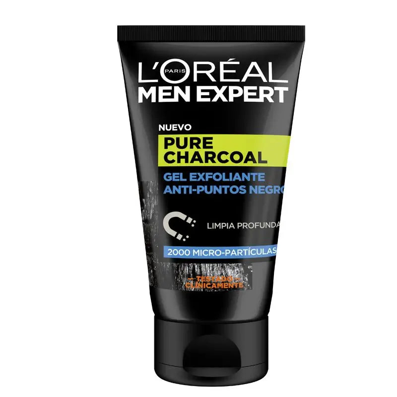 L'Oréal Paris Men Expert Pure Charcoal Gel Exfoliante Anti-Puntos Negros 100 Ml