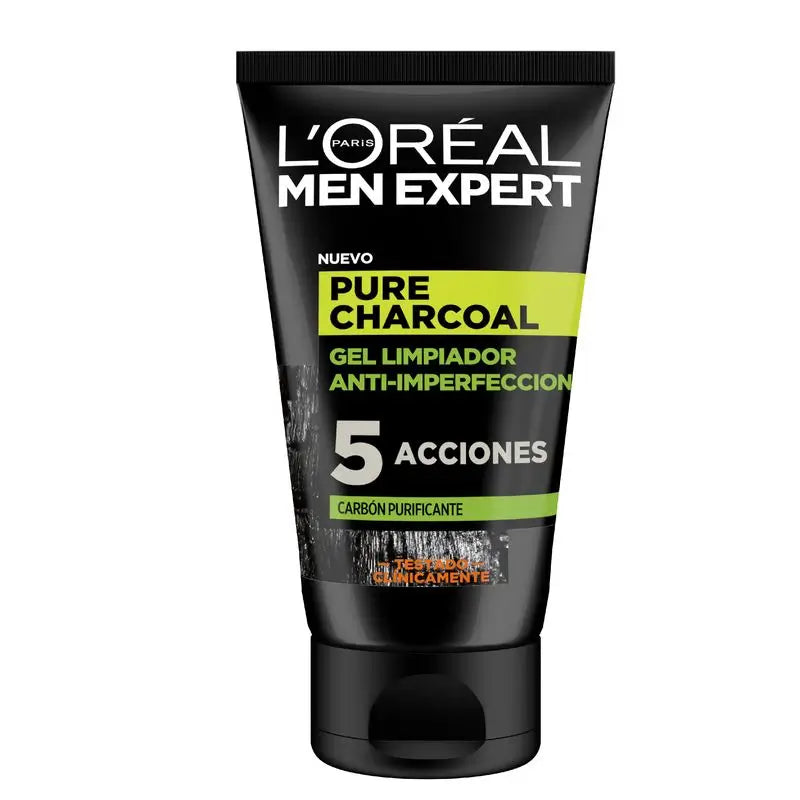 L'Oréal Paris Men Expert Pure Charcoal Gel Limpiador Anti-Imperfecciones 100 Ml