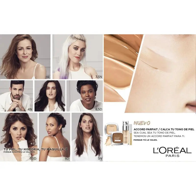 L'Oréal Paris Accord Parfait 1N Ivoire Corrector Líquido Pieles Claras 6,8 Ml