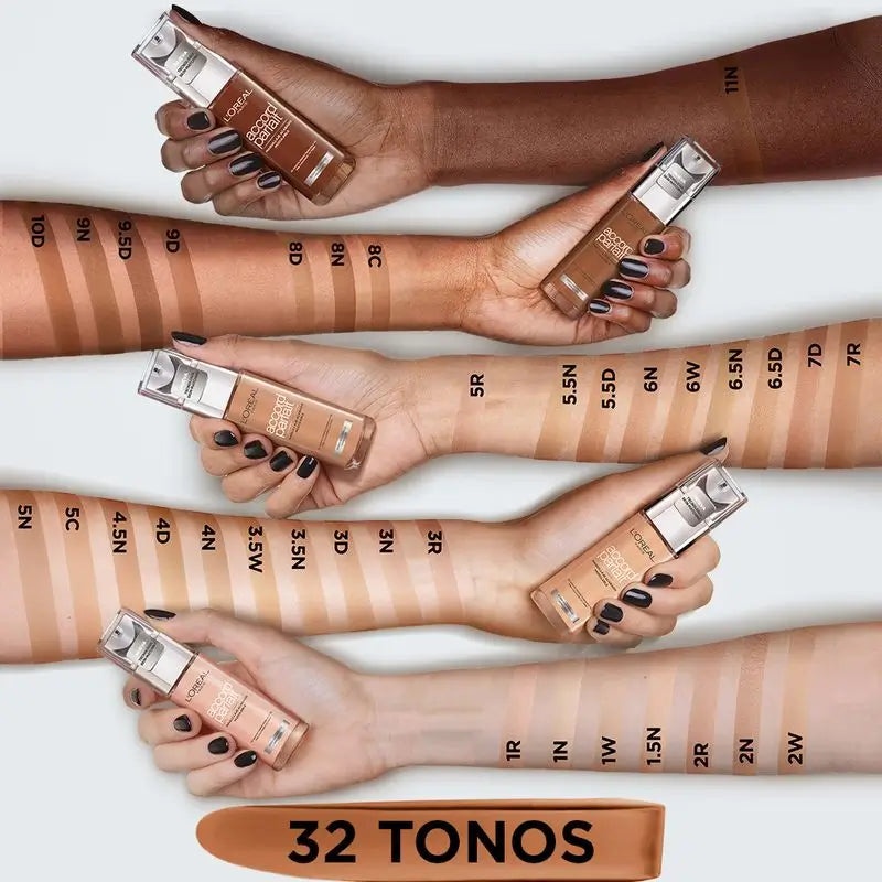 L'Oréal Paris Accord Parfait Base De Maquillaje Con Ácido Hialurónico 3.5.N