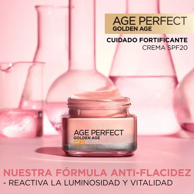 L'Oréal Paris Age Perfect Golden Age Crema De Día Con Protección Solar Spf 20 Pieles Maduras Y Apagadas