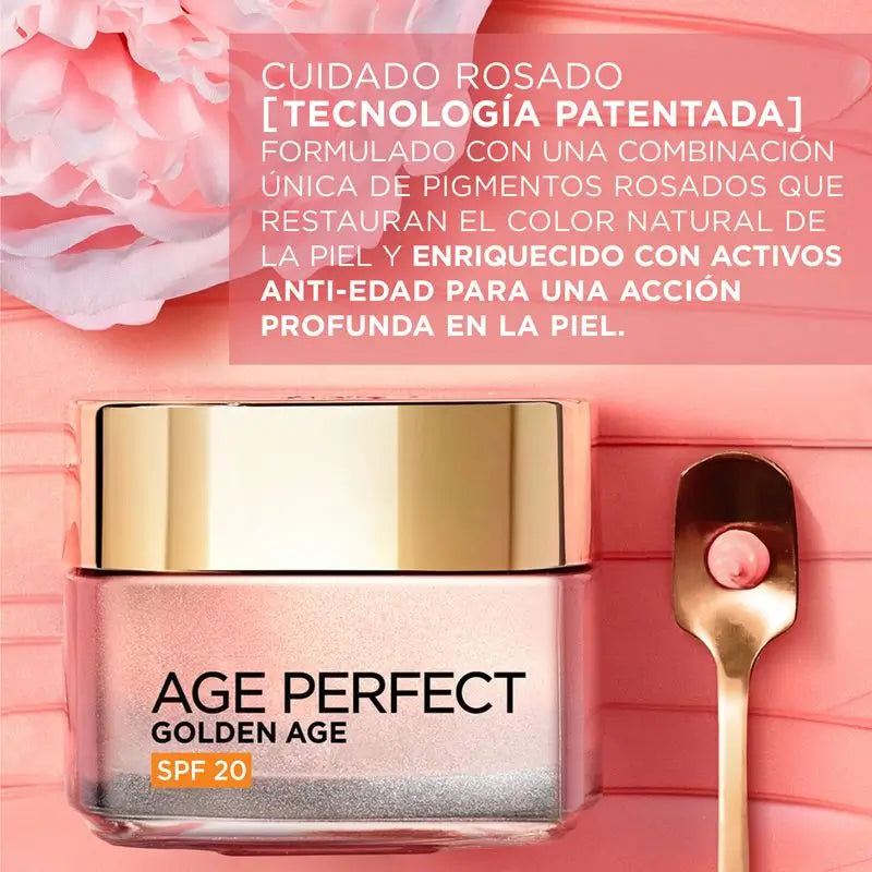 L'Oréal Paris Age Perfect Golden Age Crema De Día Con Protección Solar Spf 20 Pieles Maduras Y Apagadas