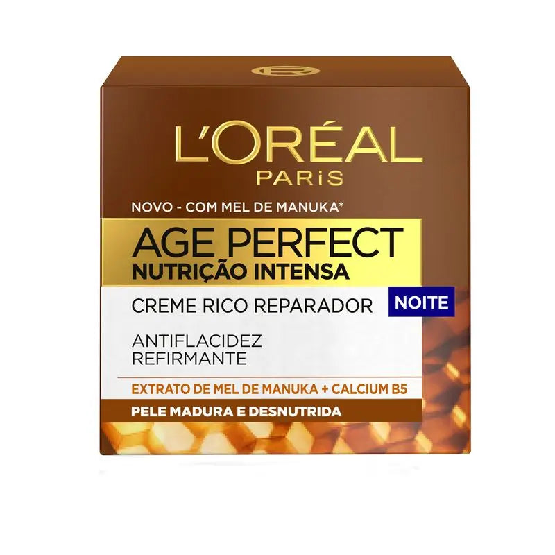 L'Oréal Paris Age Perfect Nutrición Intensa Crema Rica Reparadora Noche Pieles Maduras Y Desnutridas 50Ml