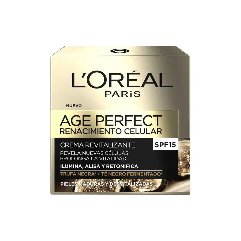 L'Oréal Paris Age Perfect Renacimiento Celular Crema De Día Con Protección Solar Spf15 Revitalizante 50Ml