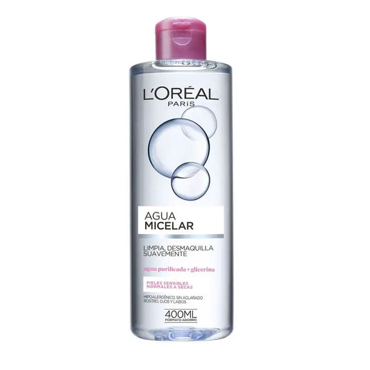 L'Oréal Paris Agua Micelar Pieles Normales A Secas 400Ml