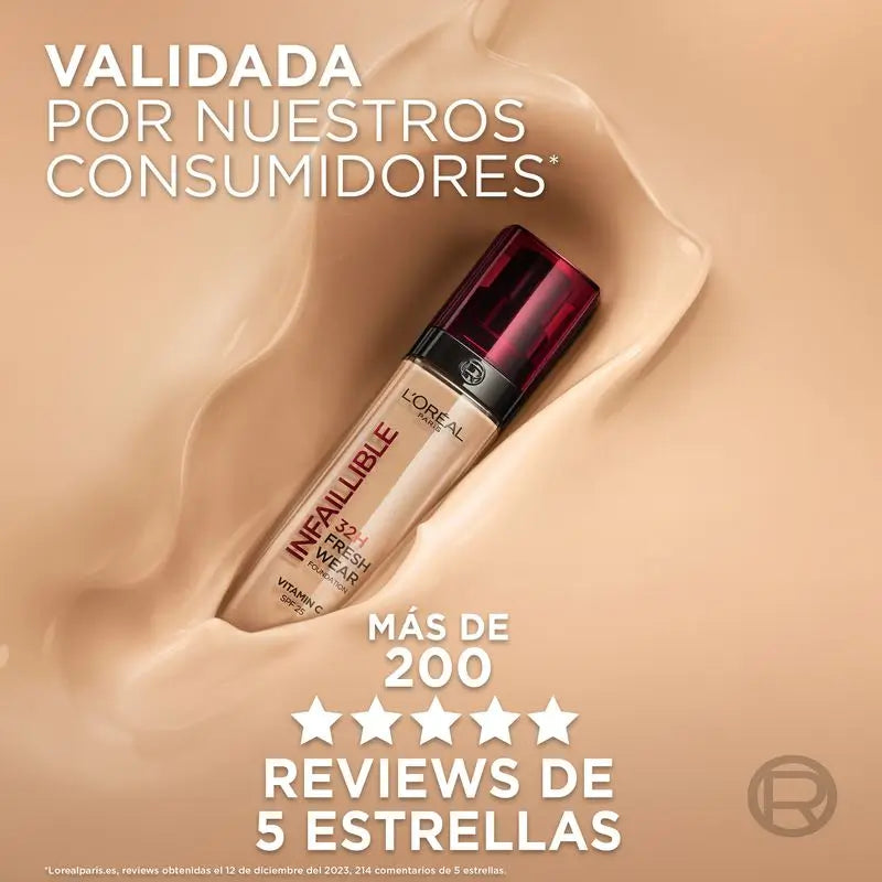 L'Oréal Paris Base De Maquillaje Infaillible 32H Freshwear 30Ml Tono 015