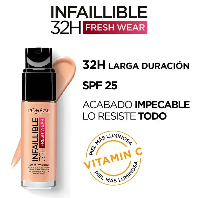 L'Oréal Paris Base De Maquillaje Infaillible 32H Freshwear 30Ml Tono 220