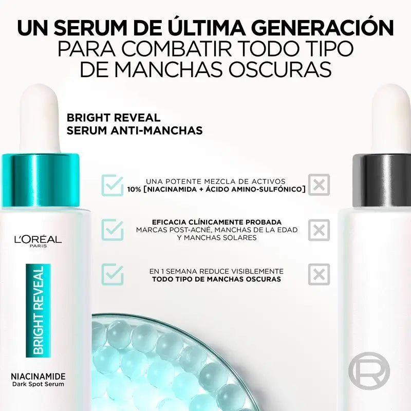 L'Oréal Paris Bright Reveal Serum Niacinamida Anti-Manchas