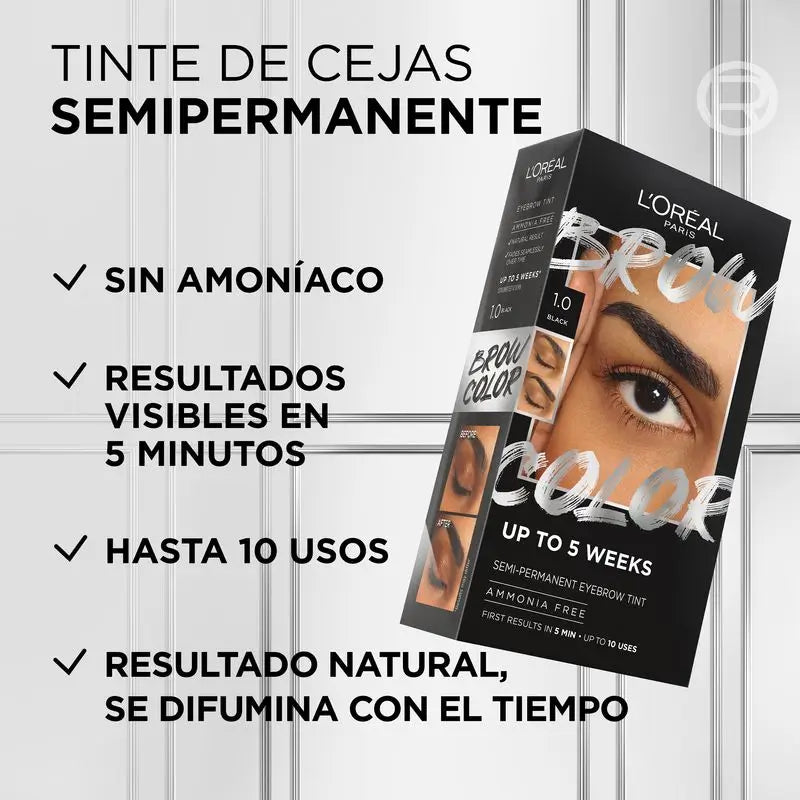 L'Oréal Paris Brow Color Tinte De Cejas Semipermanente 1.0 Black