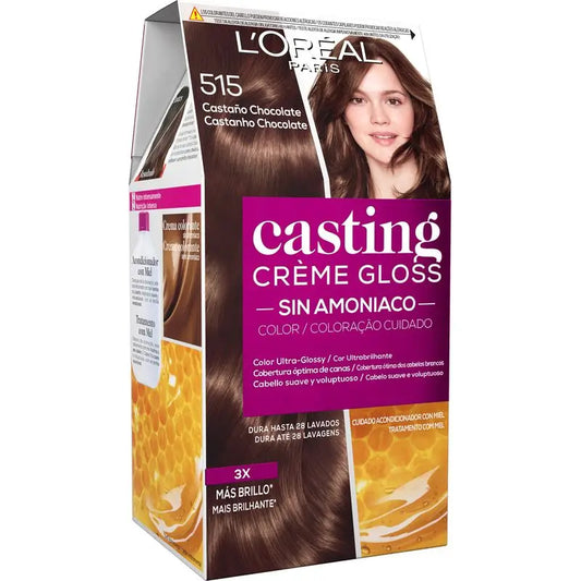 L'Oréal Paris Casting Creme Gloss Baño De Color 515 Castaño Chocolate