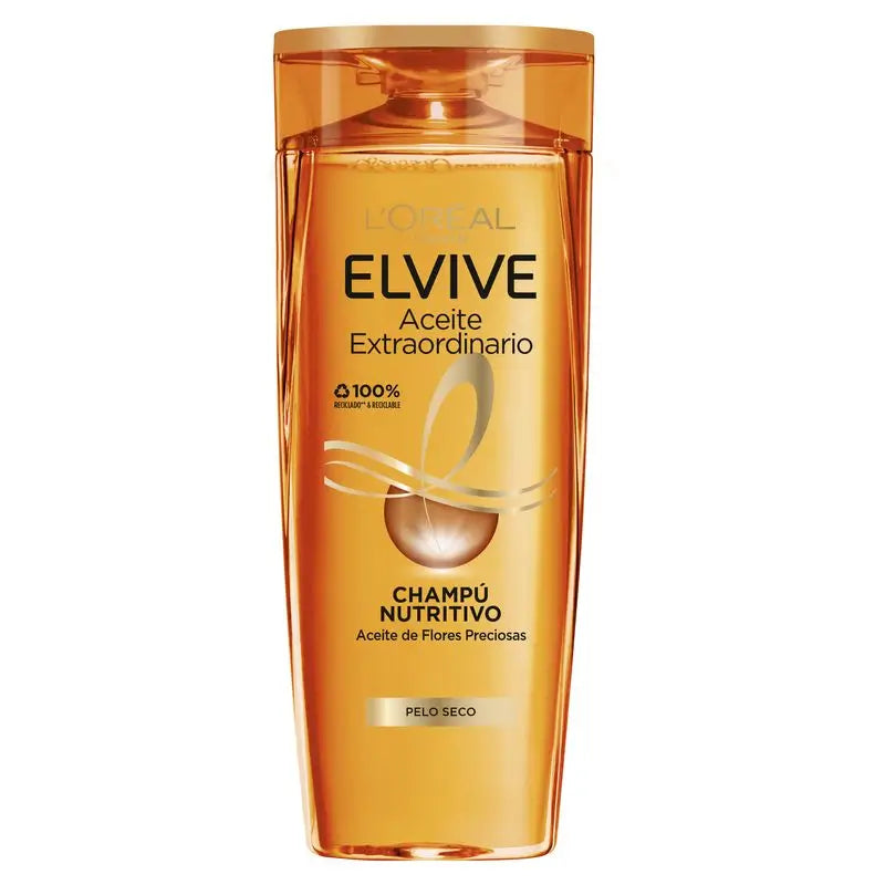 L'Oréal Paris Elvive Aceite Extraordinario Champú Nutritivo Para Pelo Seco 380 Ml