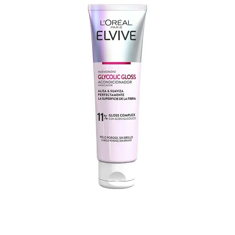 L'Oréal Paris Elvive Acondicionador Glycolic Gloss Con Ácido Glicólico Cabello Suave Y Brillante