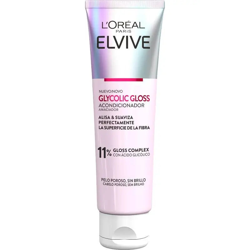 L'Oréal Paris Elvive Acondicionador Glycolic Gloss Con Ácido Glicólico Cabello Suave Y Brillante