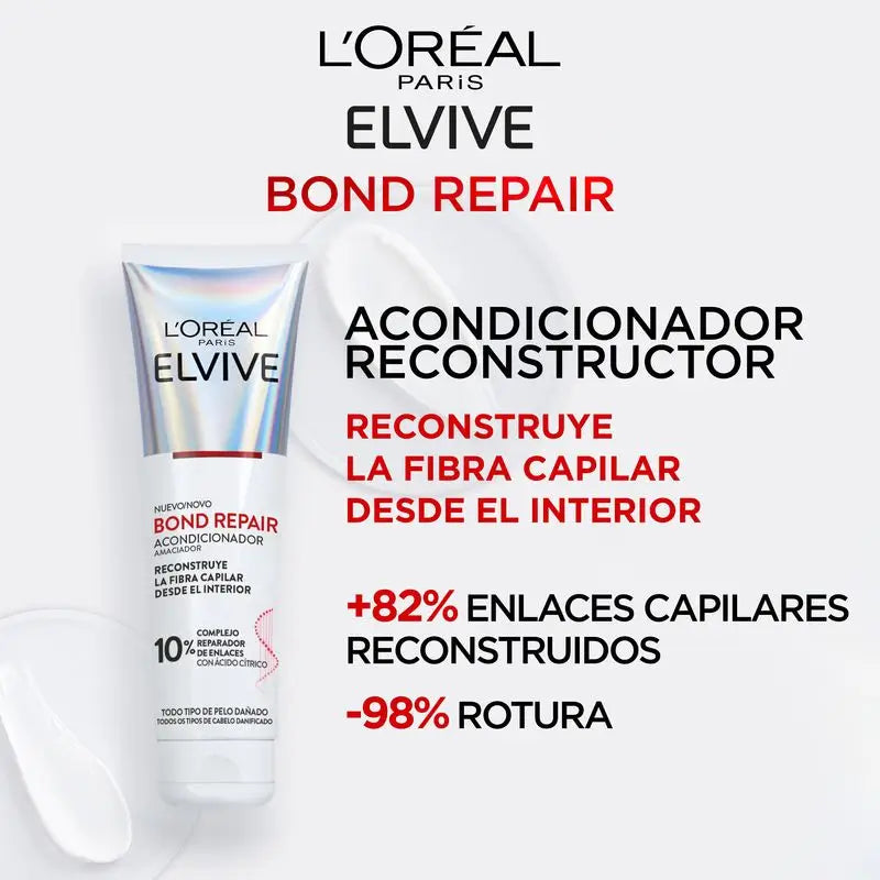 L'Oréal Paris Elvive Bond Repair Acondicionador: Reconstructor, Reconstrucción Profunda, -98% Rotura