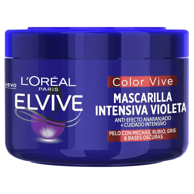 L’Oréal Paris Elvive Color Vive Mascarilla: Violeta Matizadora Para Pelo Rubio, Gris O Con Mechas, 250Ml