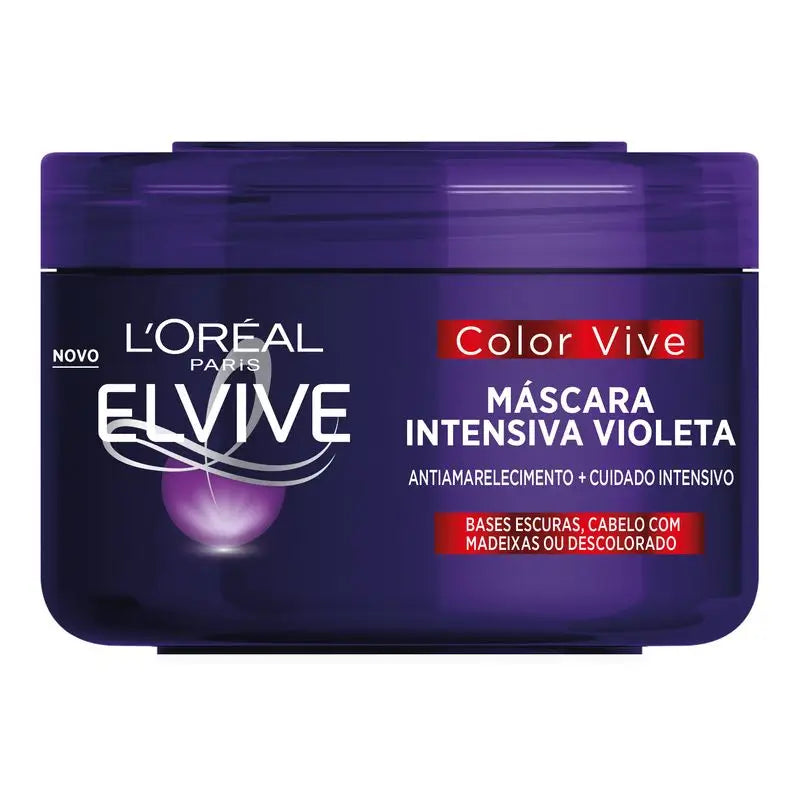 L’Oréal Paris Elvive Color Vive Mascarilla: Violeta Matizadora Para Pelo Rubio, Gris O Con Mechas, 250Ml