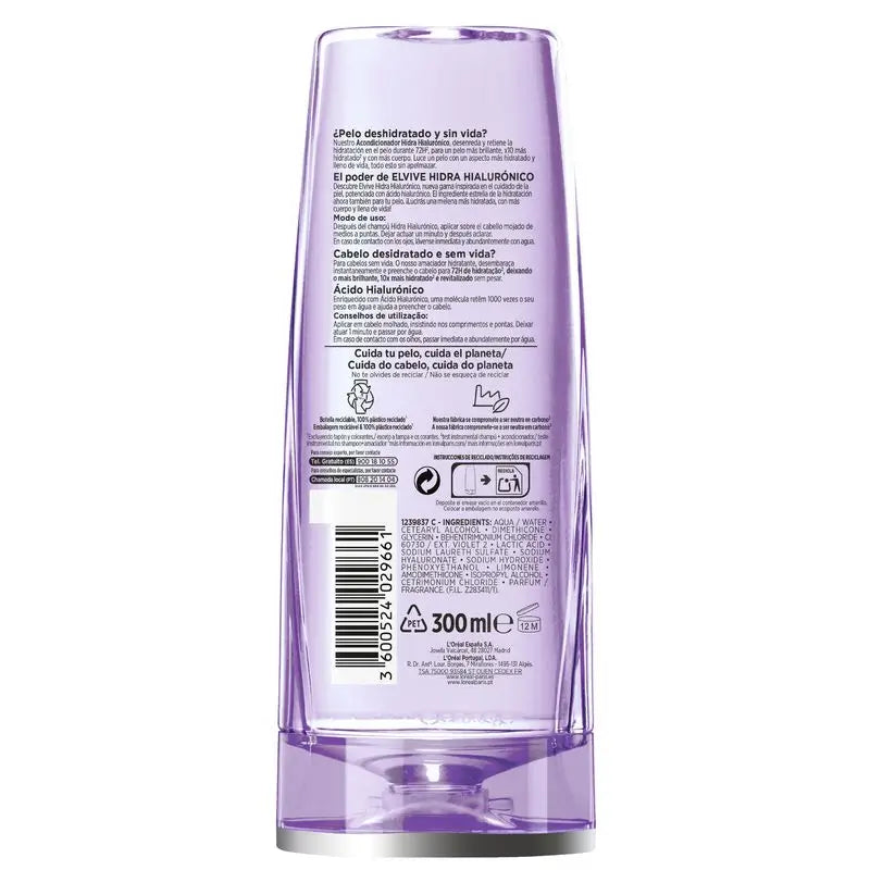 L'Oréal Paris Elvive Hidra Hialurónico Champú 72H De Hidratación 380 Ml