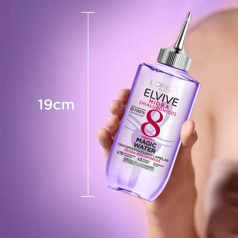 L'Oréal Paris Elvive Hidra Hialurónico Magic Water: Tratamiento Capilar 8S, Tecnología Lamelar, 200Ml