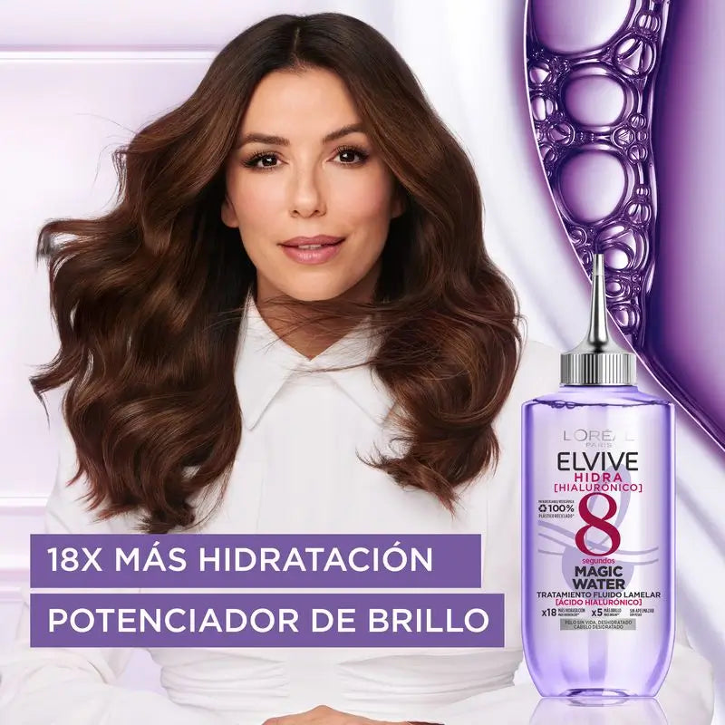 L'Oréal Paris Elvive Hidra Hialurónico Magic Water: Tratamiento Capilar 8S, Tecnología Lamelar, 200Ml