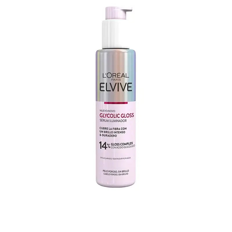 L'Oréal Paris Elvive Sérum Glycolic Gloss Con Ácido Glicólico Cabello Suave Y Brillante