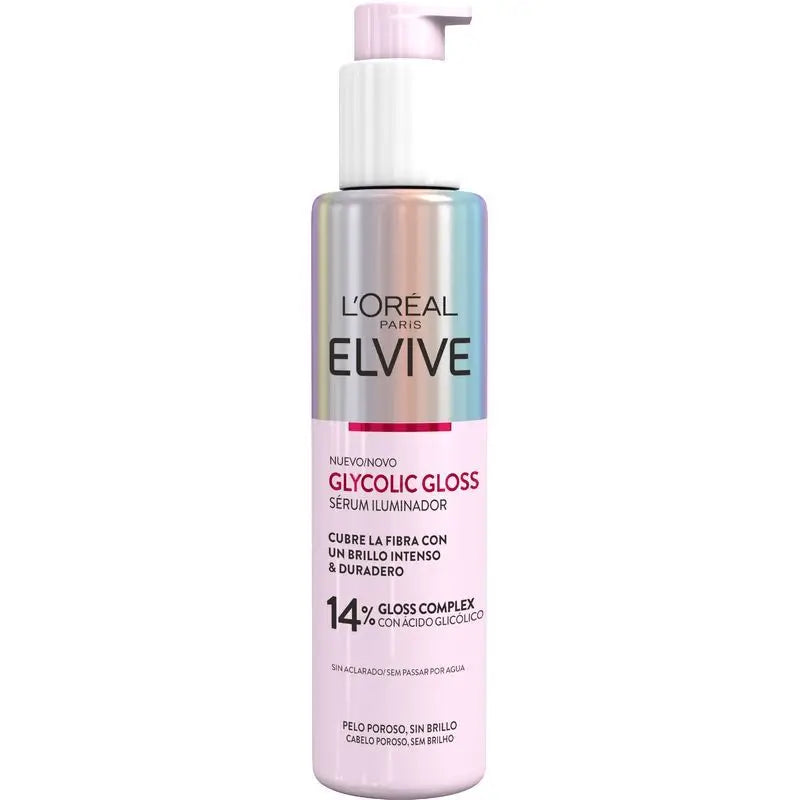 L'Oréal Paris Elvive Sérum Glycolic Gloss Con Ácido Glicólico Cabello Suave Y Brillante