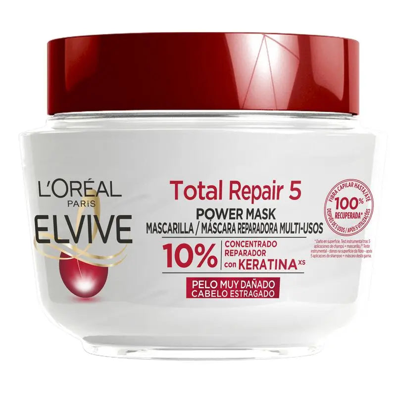 L’Oréal Paris Elvive Total Repair 5 Mascarilla Reparadora Para El Pelo Dañado 310 Ml