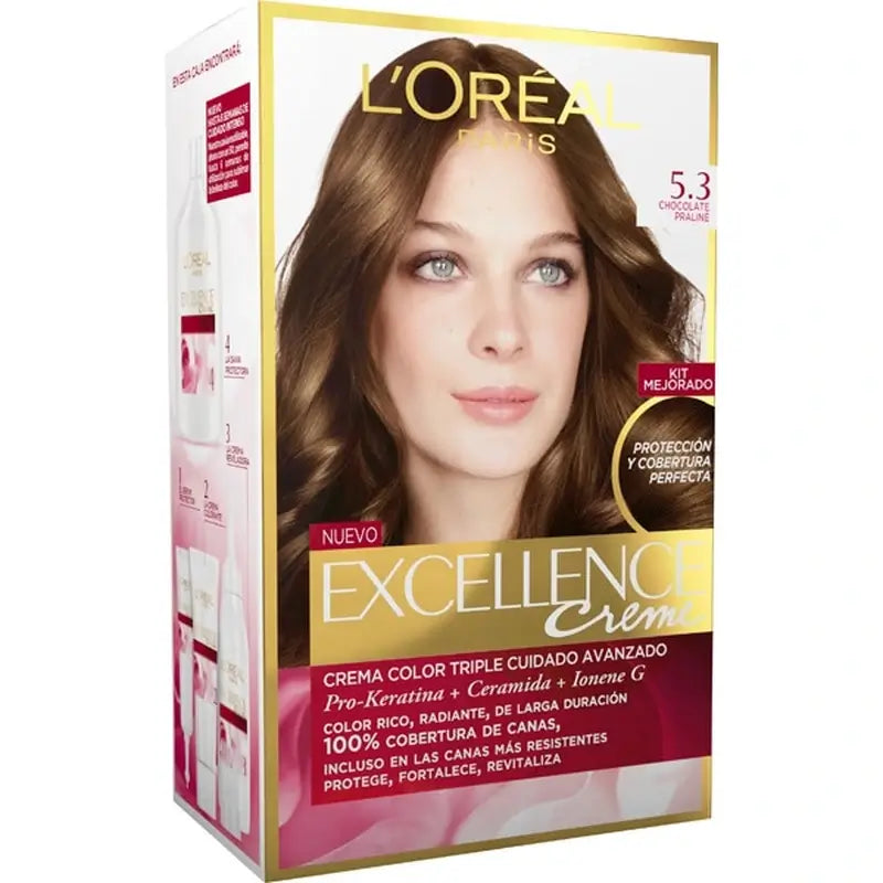 L'Oréal Paris Excellence Creme Tinte Permanente - Tono 5.3 Chocolate Praliné