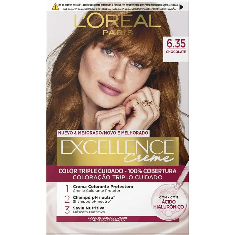 L'Oréal Paris Excellence Creme Tinte Permanente - Tono 6.35 Chocolate