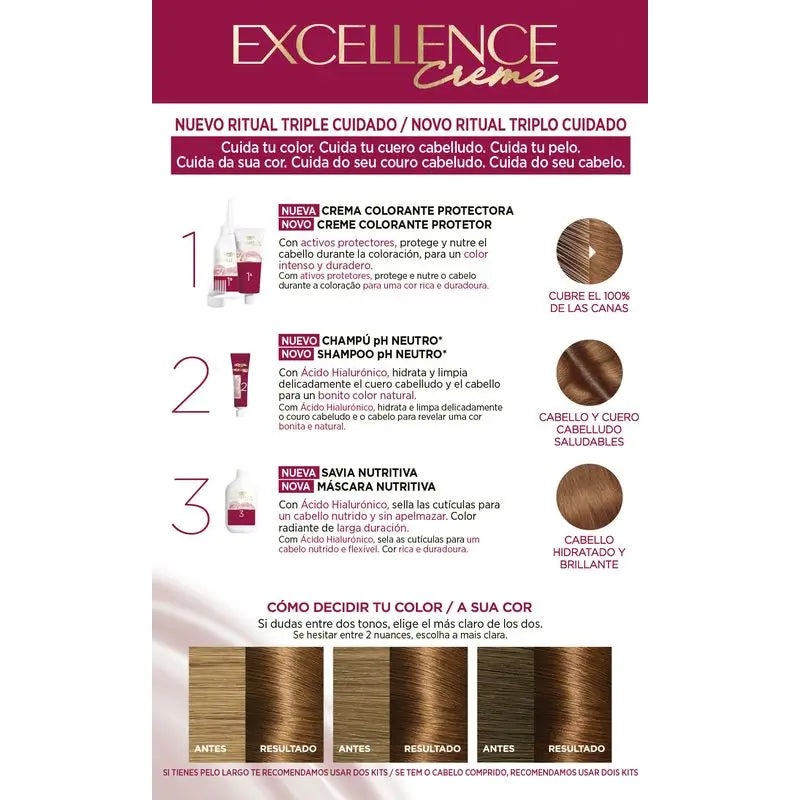 L'Oréal Paris Excellence Creme Tinte Permanente - Tono 6.35 Chocolate