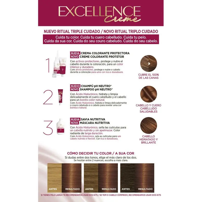 L'Oréal Paris Excellence Creme Tinte Permanente - Tono 6.41 Avellana