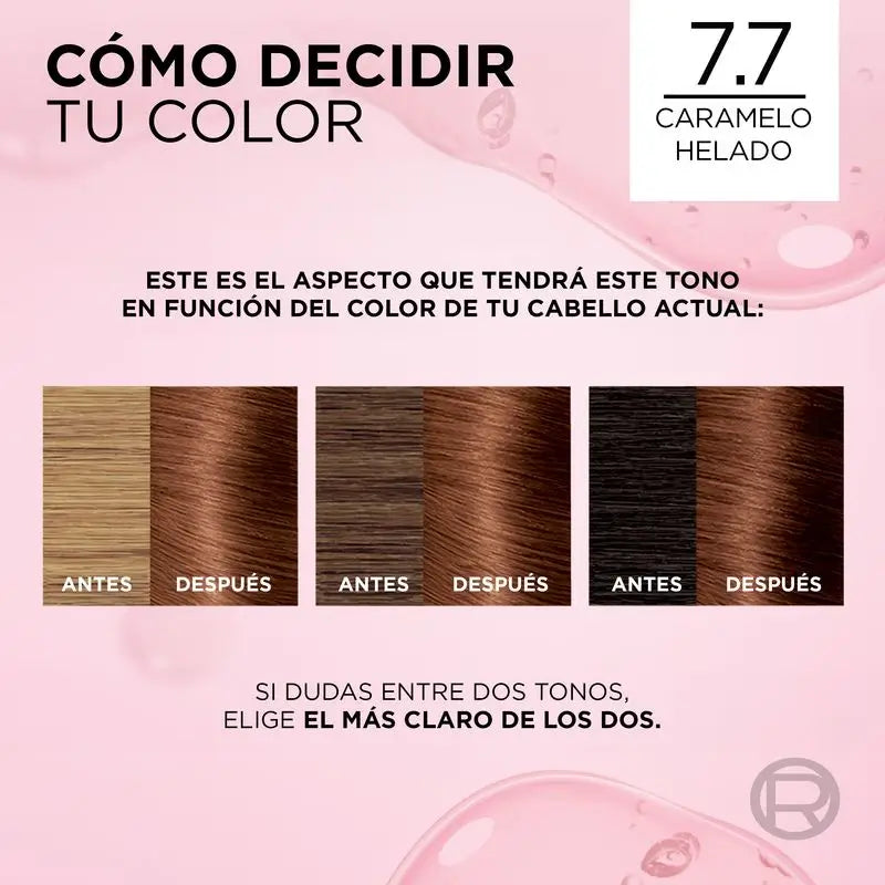 L'Oréal Paris Excellence Creme Tinte Permanente - Tono 7.7 Caramelo Helado