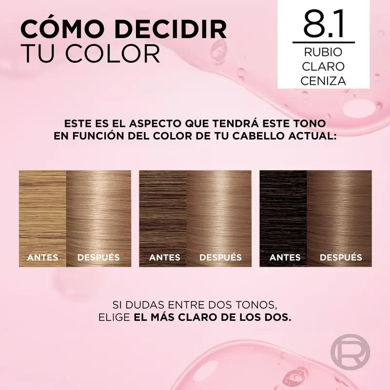 L'Oréal Paris Excellence Creme Tinte Permanente - Tono 8.1 Rubio Claro Ceniza