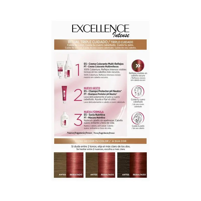 L'Oréal Paris Excellence Intense Tinte Permanente - Tono 6.66 Rojo Escarlata